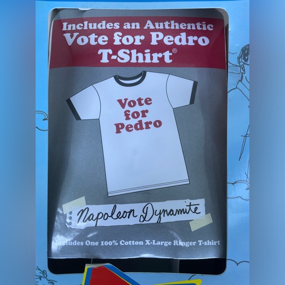 Napoleon Dynamite Talking Doll and Adult XL VOTE FOR PEDRO t-shirt | NO DVD - Picture 2 of 5